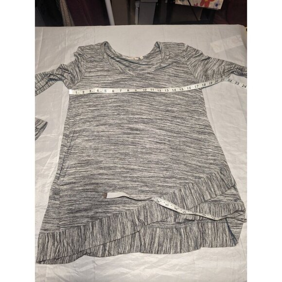 SOFT SURROUNDINGS Waldport Tunic Top Blouse Shirt Gray Marled Long Size Small - Picture 14 of 16